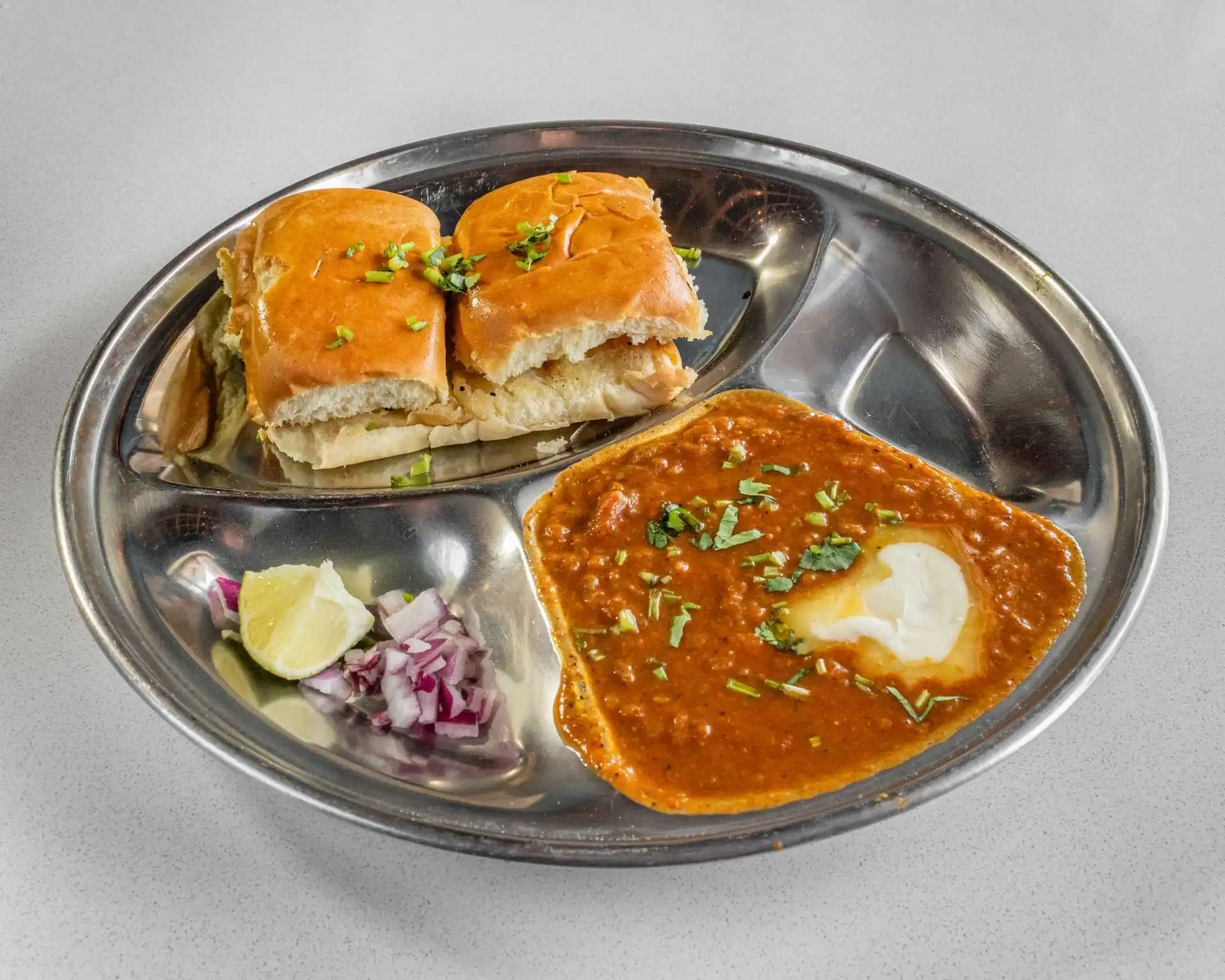 Pav Bhaji Mumbai street food at Tandoor House Winnipeg